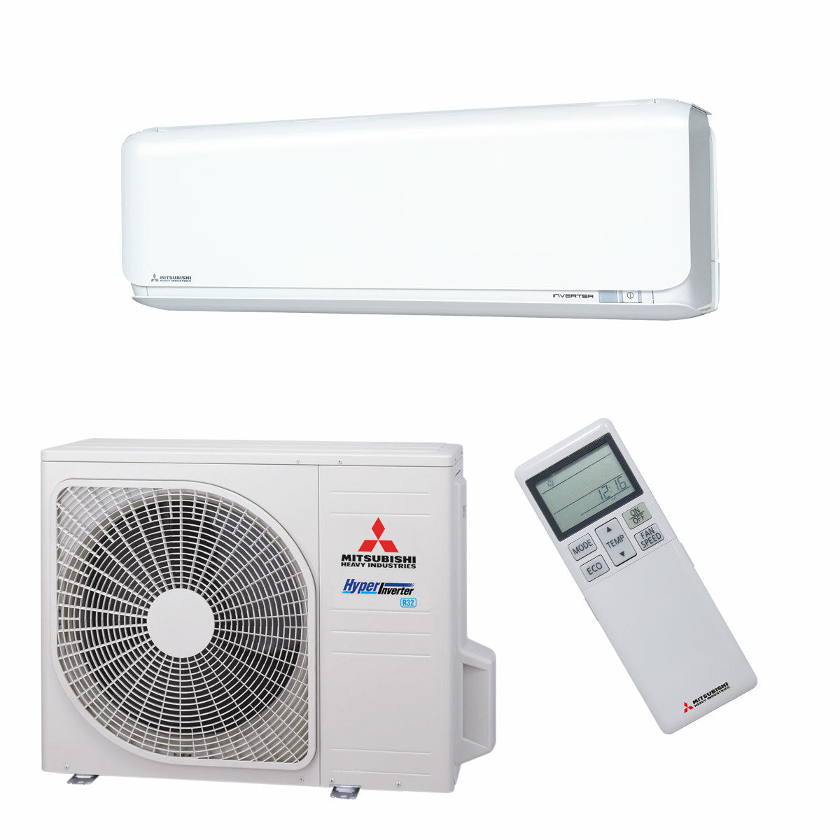 Mitsubishi Heavy Set SRK20ZSX-WF + SRC20ZSX-W Wandgerät 2,0 kW WiFi R32 Klimaanlage