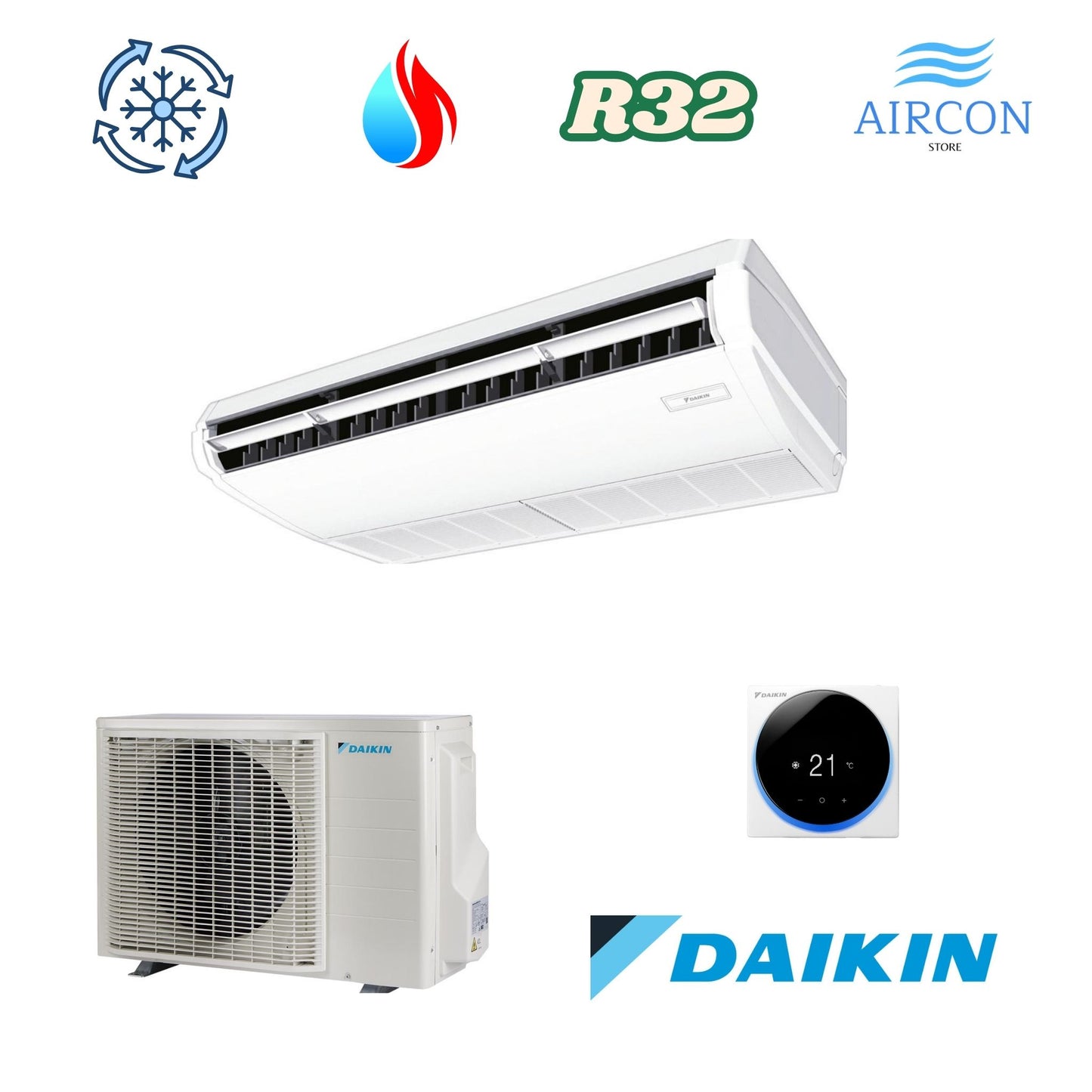 Daikin FHA 50A9 / RXM 50A Deckenunterbaugerät Klimaanlage R-32
