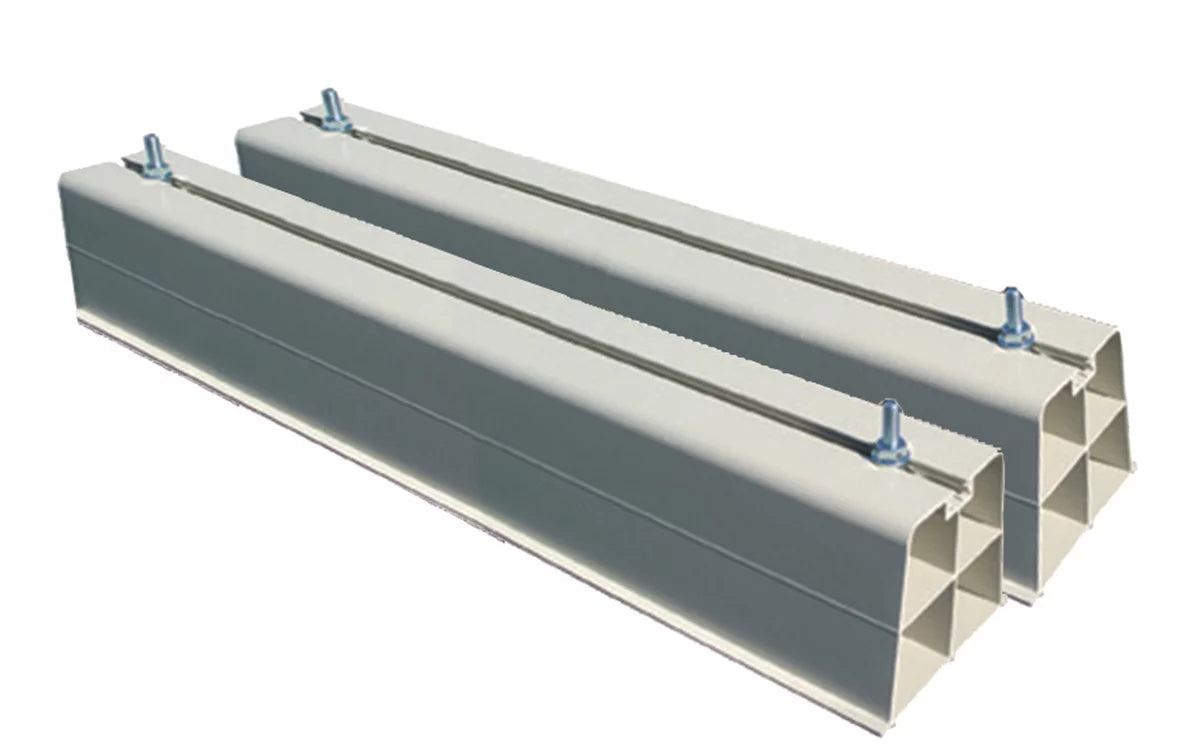 Tecnosystemi Bodenkonsolensatz 1000mm Base 1000 elfenbein mit 4 Schrauben