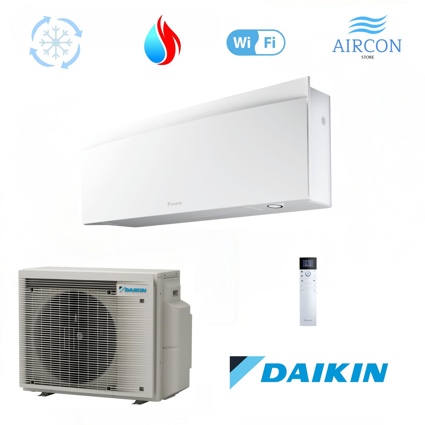 Daikin Emura FTXJ 25AW / RXJ 25A Wandgerät Klimaanlage R-32