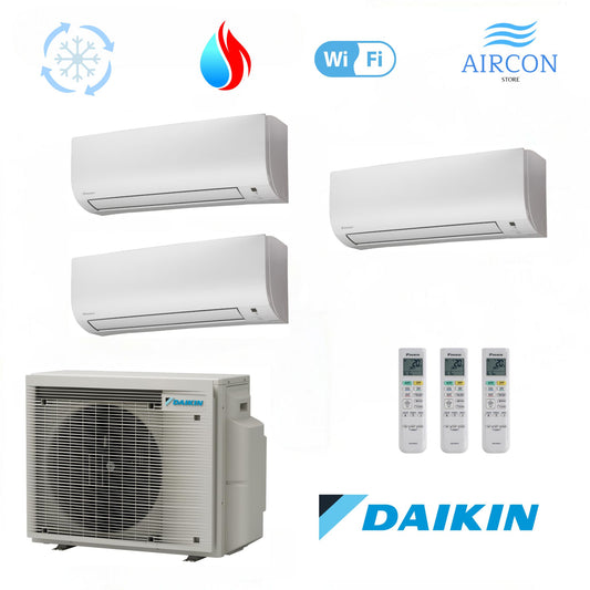 Daikin Comfora 3x FTXP 35N9 und 3MXM68A9 Multi-Split Klimaanlage