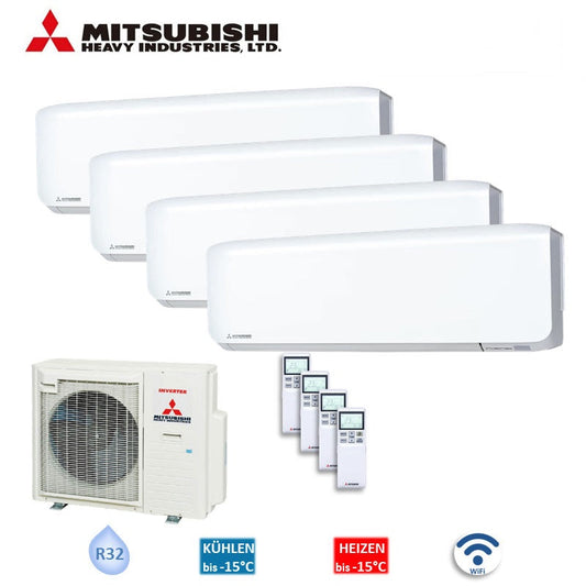 Mitsubishi Heavy Set 2 x SRK20ZS-WF + SRK35ZS-WF+ SRK50ZS-WF + SCM80ZS-W 2,0/3,5/5,0kW WiFi