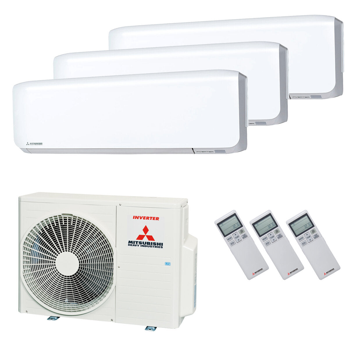 Mitsubishi Heavy Set SRK20ZS-WF + SRK25ZS-WF + SRK35ZS-WF + SCM60ZS-W Klimaanlage 2,0/2,5/3,5kW WiFi