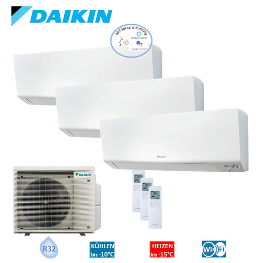 Daikin Perfera 1x FTXM 20R / 2x FTXM 35R und 3MXM52A Multi-Split Klimaanlage
